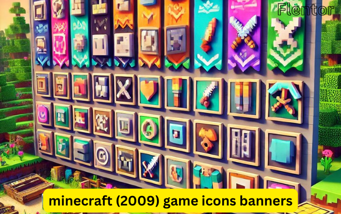 minecraft (2009) game icons banners