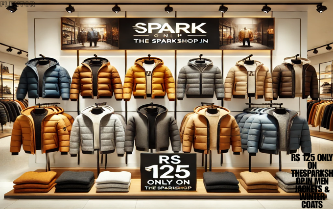 rs 125 only on thesparkshop.in men jackets & winter coats